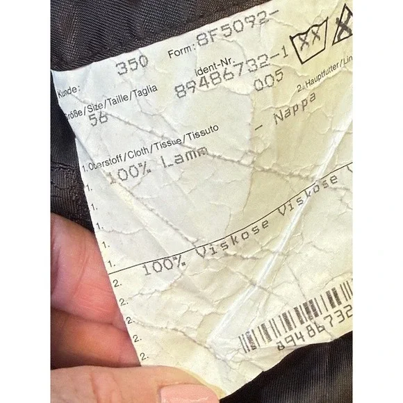 Vtg Burberrys Lamb Nappa Leather Field Jacket EU 56 Removable Nova Check Liner - Picture 14 of 16